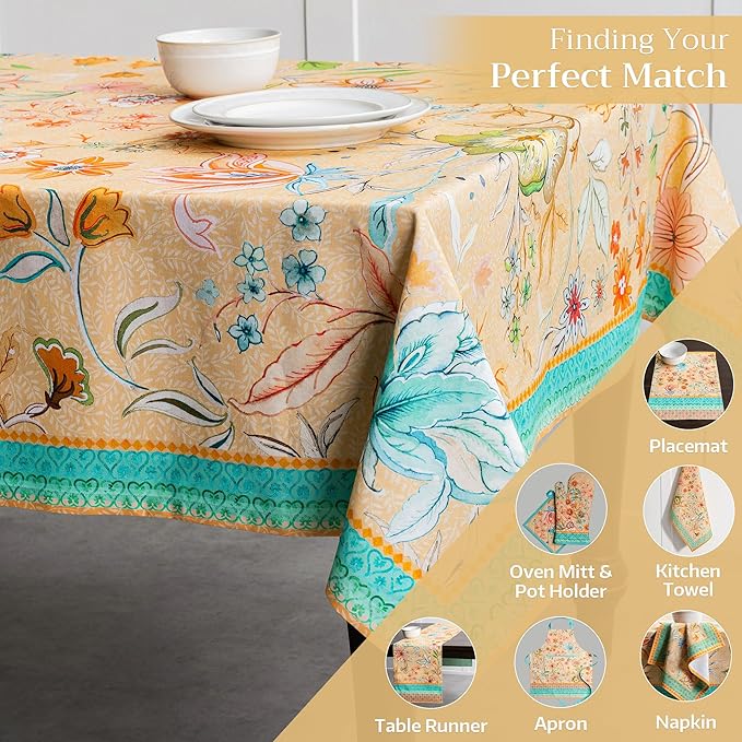 Maison d' Hermine Table Cloth Rectangle Table 100% Cotton 70 x 120 Inches - Image 6