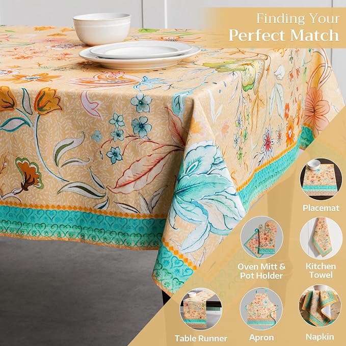 Maison d' Hermine Table Cloth Square Table 100% Cotton 60 x 60 Inches - Image 6