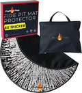 40 Inch Inferno Black Pattern Fire Pit mat. Decorative Heat and Ember Resistant by FireProofPros