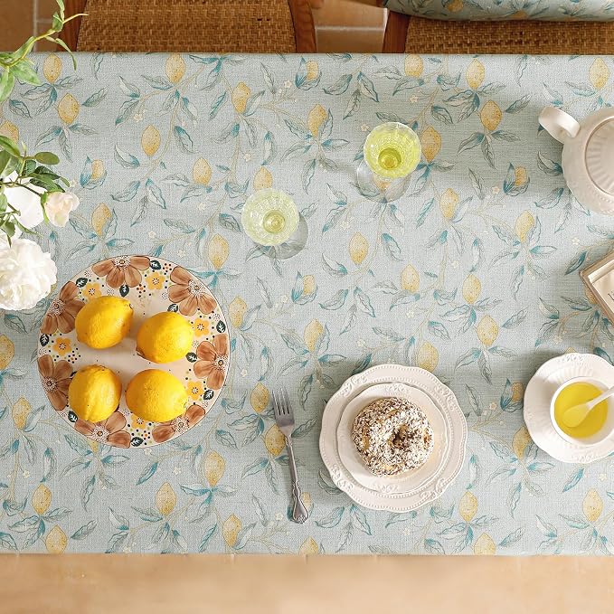 patdrea Designer Linen Green Tablecloth - Image 9
