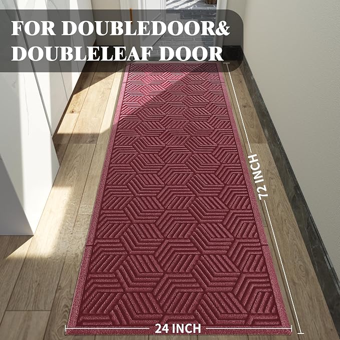Yimobra Outdoor Indoor Runner Mat 72x24, All-Season Waterproof Entrance Mat - Image 2