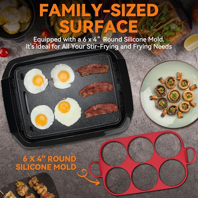 Baker’s Friend Indoor Griddle & Grill, Electric Griddle - Image 4