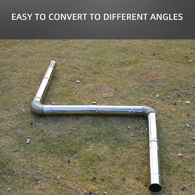 Elbow Pipe 2 PCS 90-Degree Chimney Thickened 304 Stainless Steel Flue Diameter - Image 7