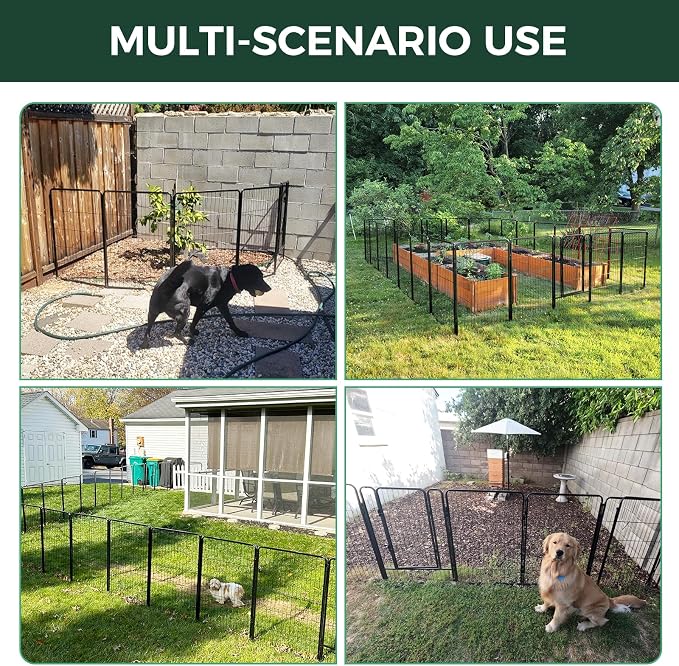 FXW Garden Fence Outdoor for The Yard – 45in x 9.1ft Heavy Duty Metal Animal - Image 6