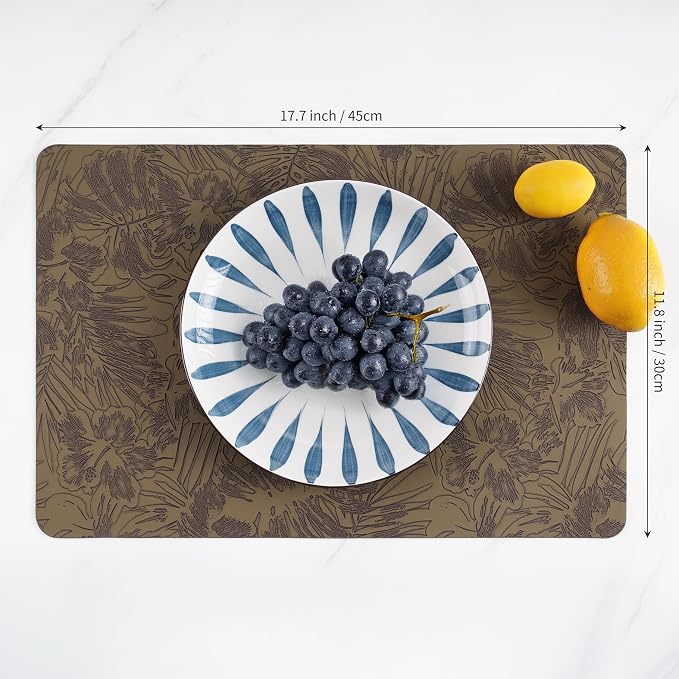 POLYTE Indoor/Outdoor Washable Embossed Vinyl Faux Leather Table Dining - Image 4
