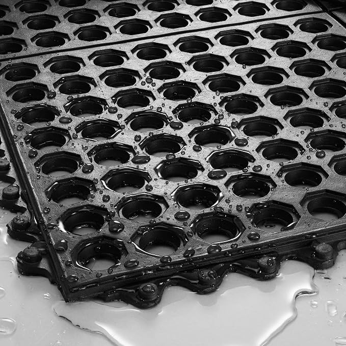 GRIDMANN Rubber Interlocking Floor Mat, Commercial Kitchens, Bar Floors - Image 6