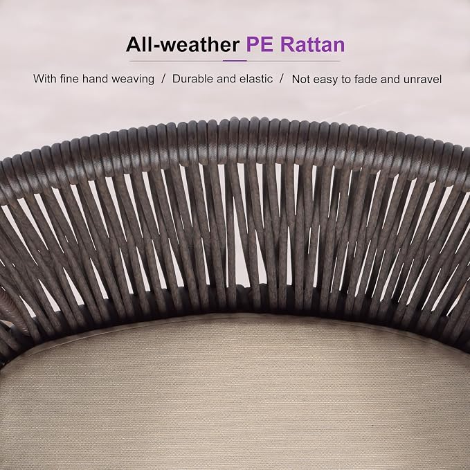 PURPLE LEAF 11 Pieces Large Outdoor Dining Set Patio Extended Upgrade Table and - Image 4