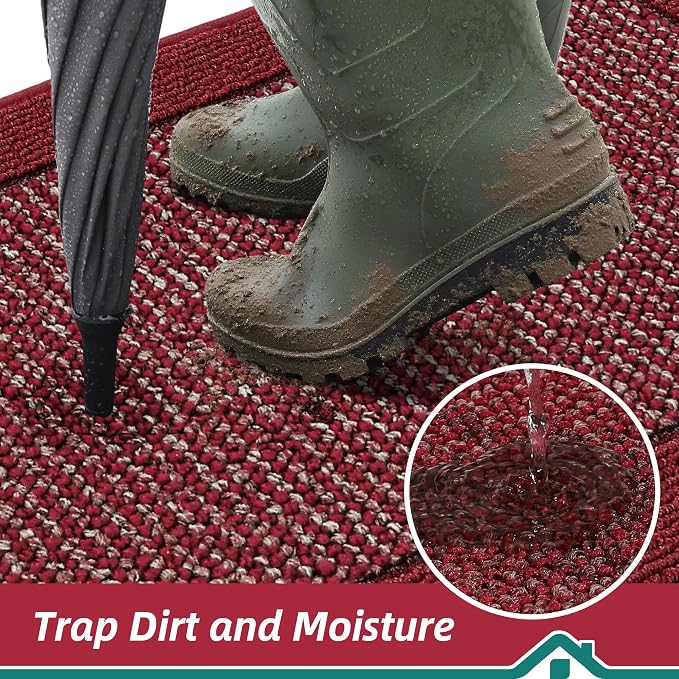 BEQHAUSE Indoor Door Mat 24" x 60", Dirt Trapper Door Mats Non-Slip Entryway - Image 3