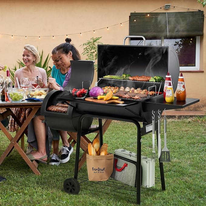 Royal Gourmet CC1830S BBQ Charcoal Grill and Offset Smoker | 823 Square Inch - Image 3
