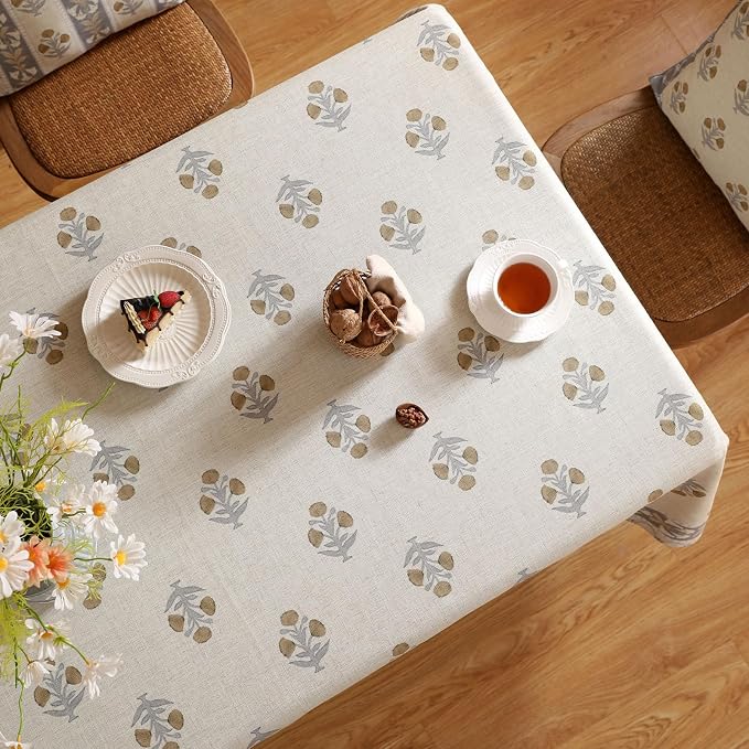 patdrea Designer Beige Long Tablecloth - Image 6