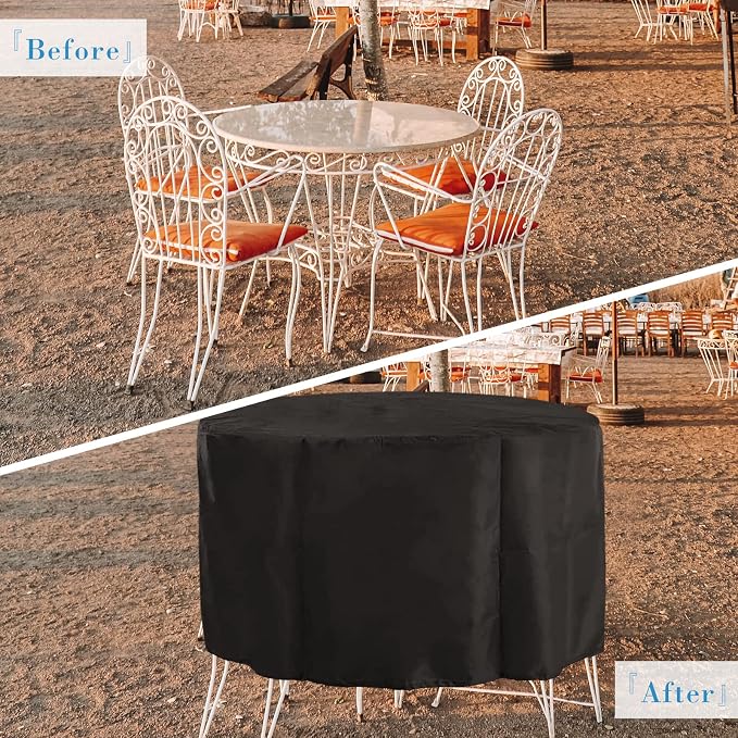 Kingling Patio Furniture Covers Waterproof, Round Patio Table Cover 72 inch - Image 3