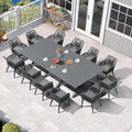 PURPLE LEAF 14 Pieces Outdoor Patio Dining Set All-Weather PE Rattan Furniture by PURPLELEAF