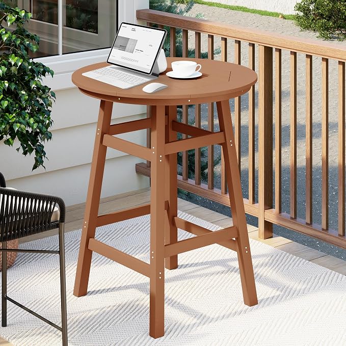 Costaelm Patio Bistro Table, Outdoor Bistro Dining Pub Table - Image 8