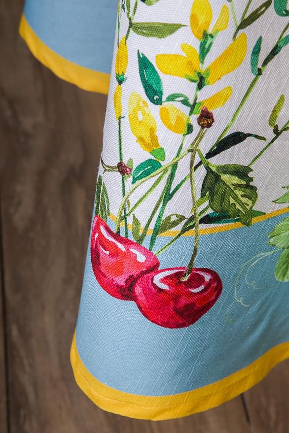 Maison d' Hermine Table Cloth Round Table 100% Cotton 63 Inches Tablecloth - Image 9