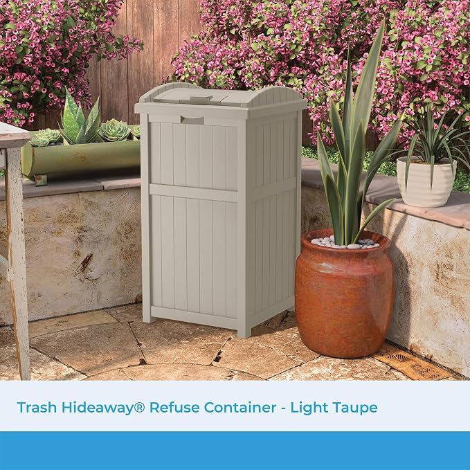 Suncast Hideaway Outdoor Trash Can - Image 2