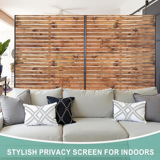 Metal Privacy Screen for Outdoor & Indoor Use, Free Standing Privacy Screen for - Image 6