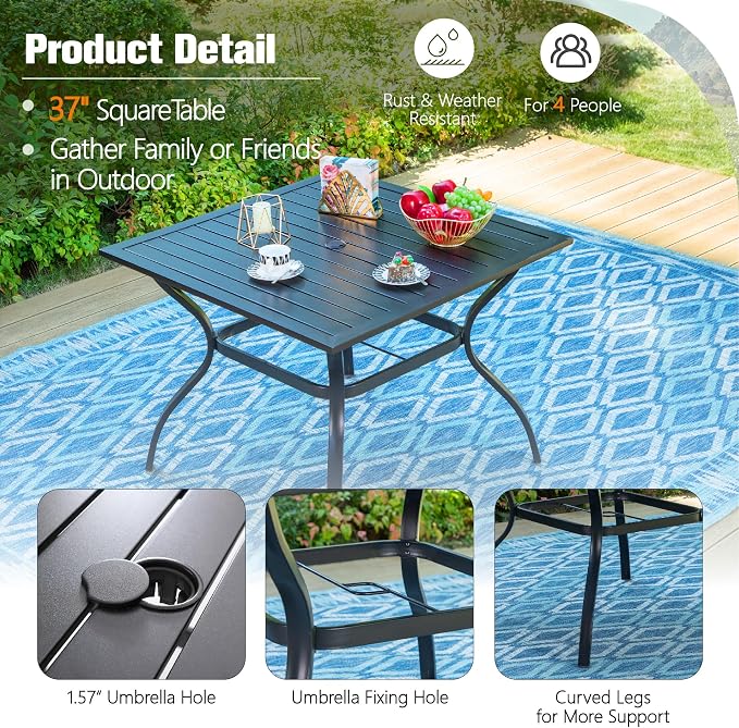Sophia & William 5 Pieces Outdoor Dining Set - Image 3