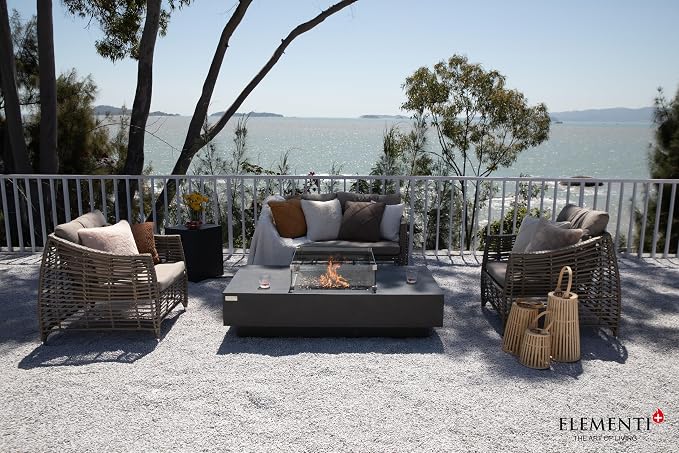 Elementi+ | Colorado Gas Fire Pit Cast Concrete 56" Rectangular Fire Table - Image 3