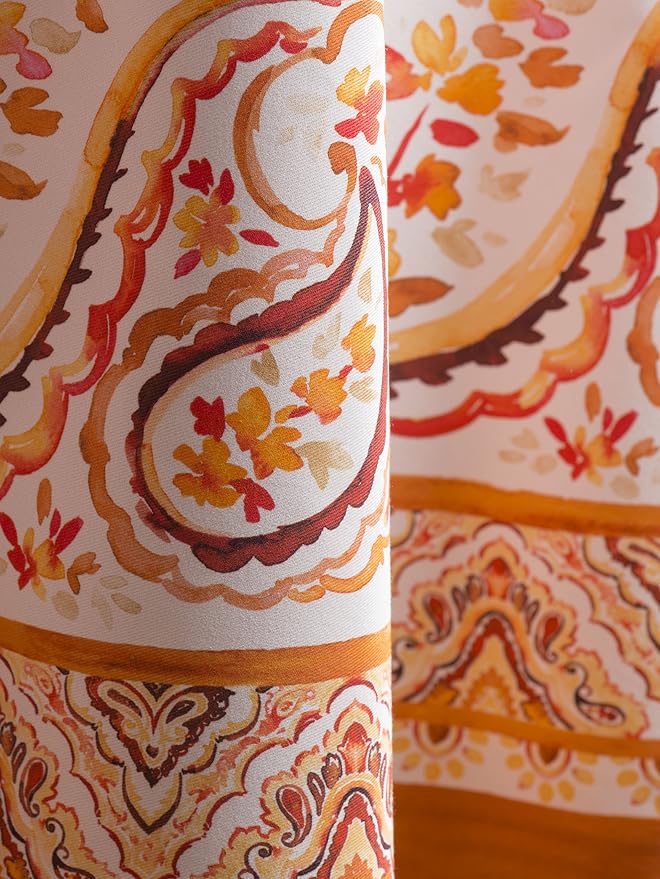Maison d' Hermine Table Cloth Round Table 100% Cotton 69 Inches Fall Tablecloth - Image 8