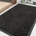 Smiry Front Door Mat Outside Entrance, Heavy Duty Sturdy Natural Rubber Doormat by Smiry