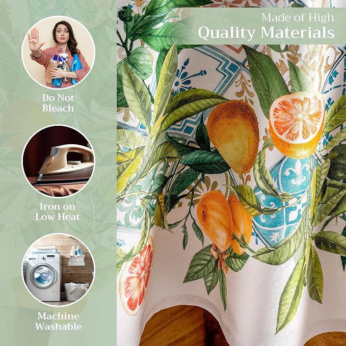 Maison d' Hermine Table Cloth Round Table 100% Cotton 69 Inches Tablecloth - Image 3