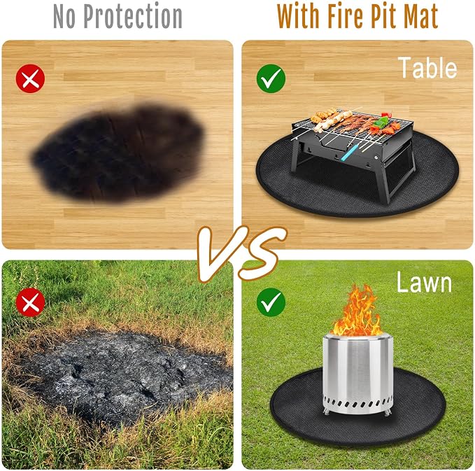 Solo Stove Tabletop Fire Pit Mat, Small Under Grill Pad to Protect Your Table - Image 6
