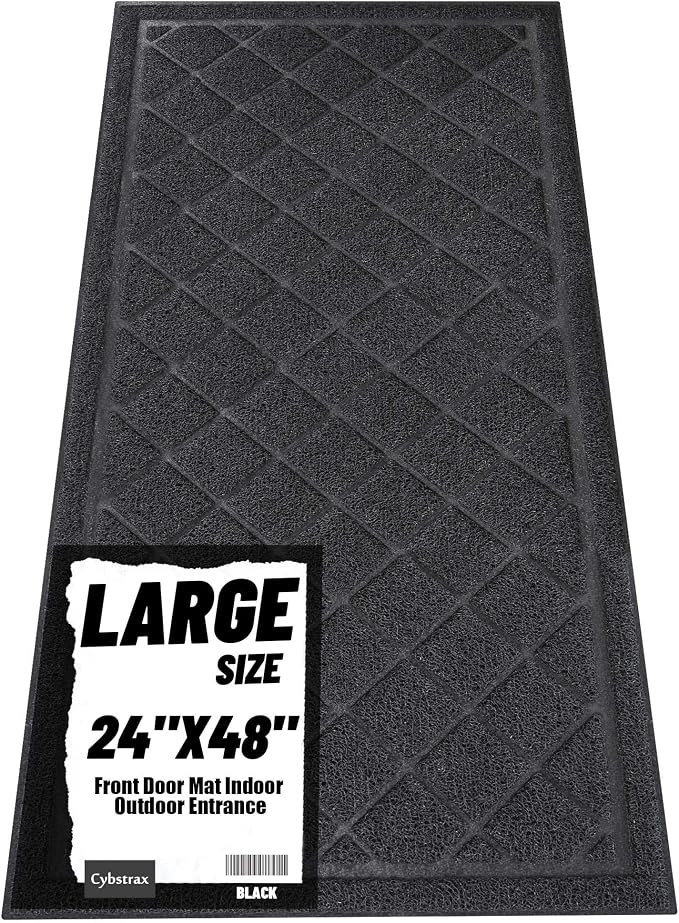 Front Door Mat Indoor Outdoor Entrance, Non-Slip Absorbent Entryway Mat by Unknown