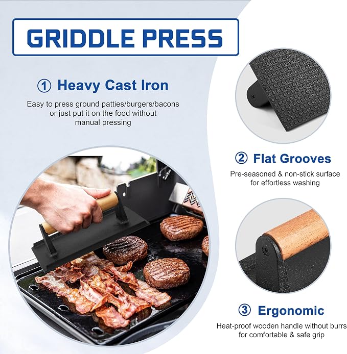 26 PCS Griddle Accessories Kit, HaSteeL Stainless Steel Flat Top Grilling Tools - Image 5