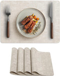 Faux Leather Vinyl Placemats Set of 4 Wipeable Heat Resistant Place Mats 100% by Unknown