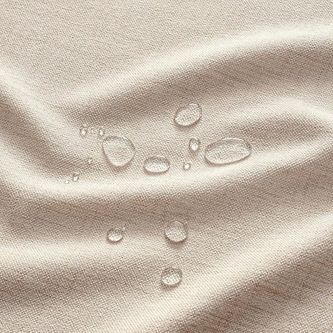 MIULEE Ivory Linen Polyester Tablecloth 60x144 Inch Spring Rectangle Table - Image 2