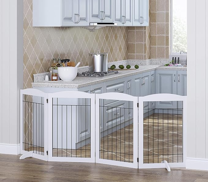 Spirich Free Standing Foldable Wire Pet Gate - Image 2
