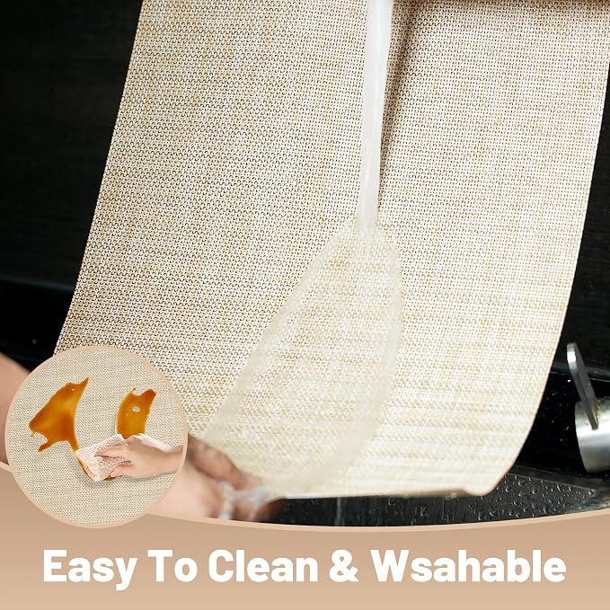 Placemats Set of 6，Non-Slip PVC Weave Table Mats Easy to Clean，Heat Resistant - Image 3