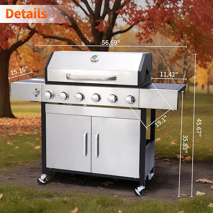 6-Burner Propane Grill - Image 5