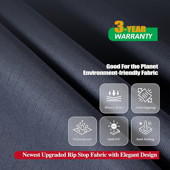 F&J Outdoors Patio Furniture Covers, Heavy Duty Tear Resistant Waterproof UV - Image 3