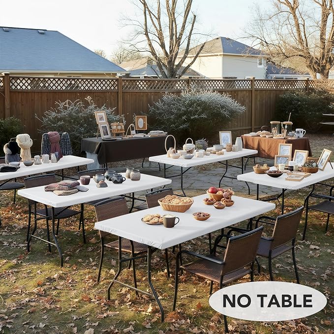 LUSHVIDA 6 Packs Vinyl Tablecloths - Image 2