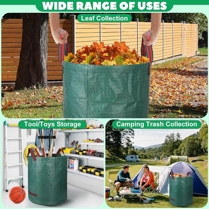 72 & 32 Gallon Reusable Yard Waste & Lawn and Leaf Bags - Image 2