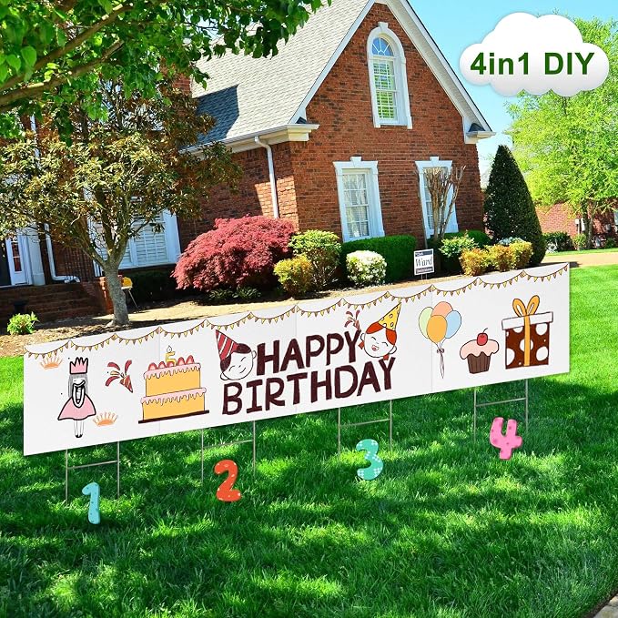 Blank Yard Lawn Signs, 4 Pack 18 x 12 Inches White Plastic - Image 7