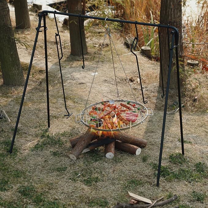 REDCAMP Swing Campfire Grill Stand - Image 7