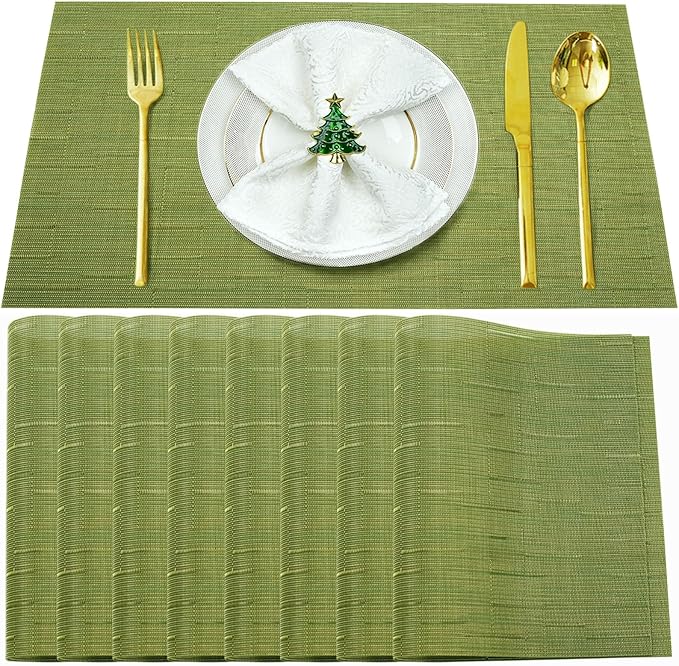 Placemats Set of 8, Heat and Stain Resistant Indoor/Outdoor Place mats by BxzanDya-LifeSmartMaker