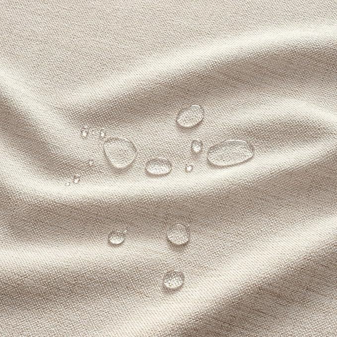 MIULEE Grayish White Linen Polyester Tablecloth 60x84 Inch Spring Rectangle - Image 2