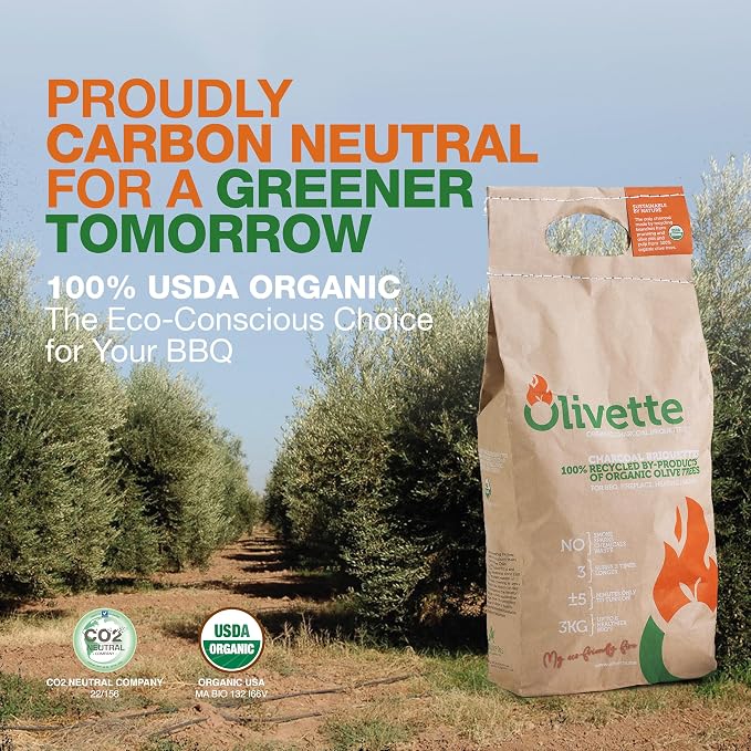 Organic Charcoal Briquettes by Olivette, Reusable Charcoal - Image 3