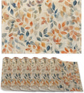 Placemats Set of 6, Autumn Leaves Table Mats, Fall Colorful Washable Linen by ZTHLL