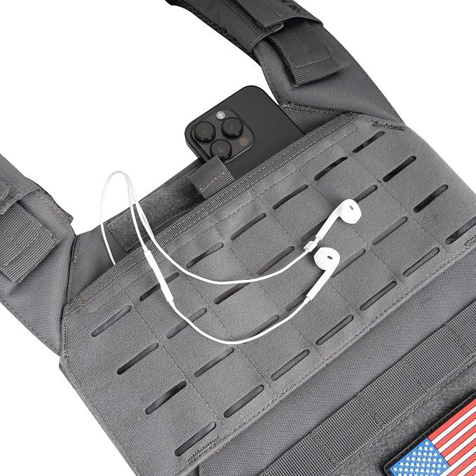 Northgym Adjustable Weighted Vest/Incl. 3D Weight Plates in 14lbs / 20lbs/ - Image 2