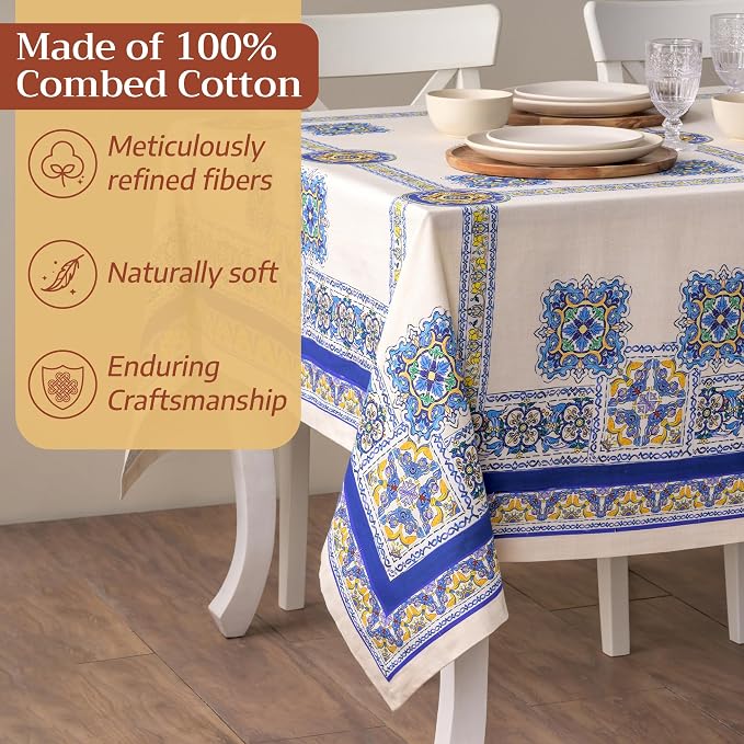 Maison d' Hermine Premium Table Cloth Square Table 100% Combed Cotton 70 x 70 - Image 4
