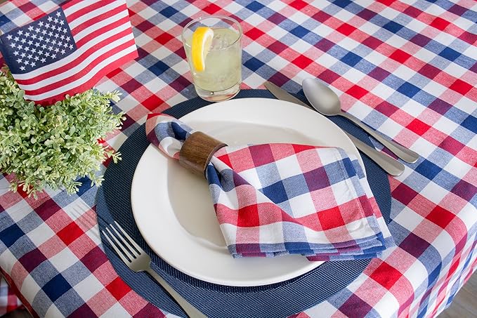 DII PVC Tabletop Collection Woven Indoor/Outdoor, Round Placemat Set, Nautical - Image 11