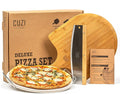 Cuzi Gourmet 4-Piece Large Pizza Stone Set by CuziGourmet