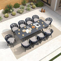 PURPLE LEAF 11 Pieces Outdoor Dining Set All Weather Wicker Patio Dining Set by Unknown