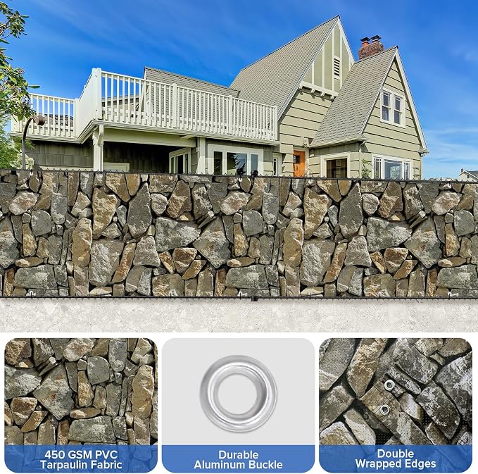 UPGRADE 3'x2'Customized PVC Privacy Fence Screen - Image 4