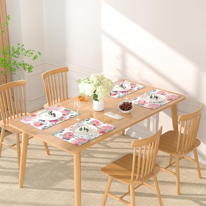 QIYI Placemats Set of 6, 12x18 Inch Faux Leather Place Mats - Image 7