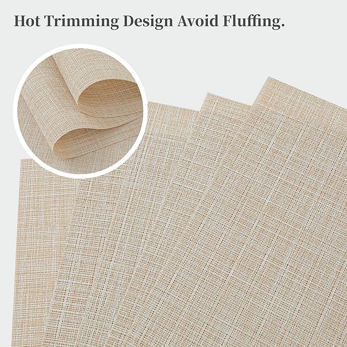 Leetaltree Beige Placemats Set of 24 - Image 3